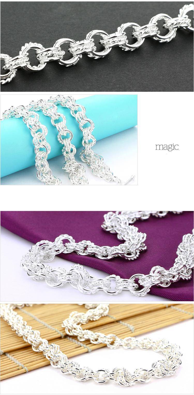 Solid Silver Wedding Necklace for Men