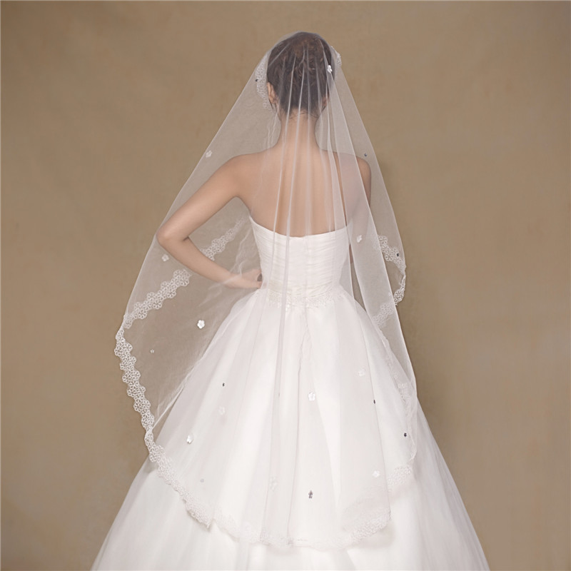 Soft Tulle Lace Edge Veil