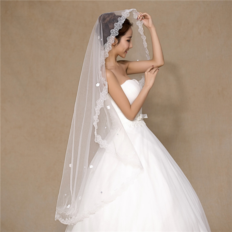 Soft Tulle Lace Edge Veil