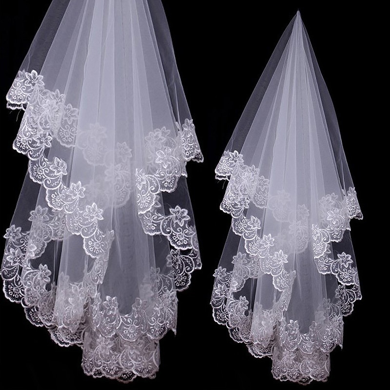 Women's Floral Lace Wedding Veil