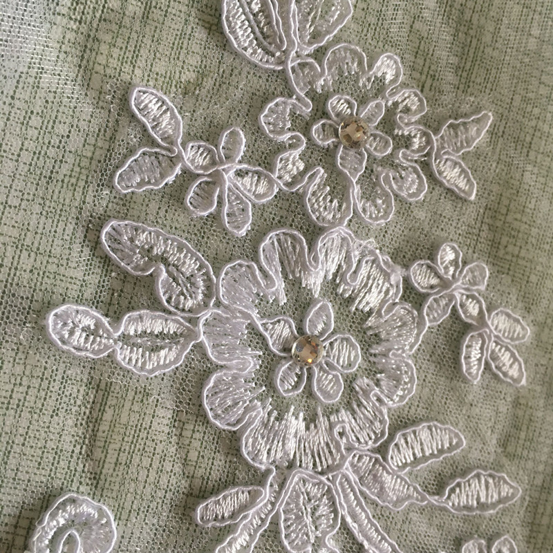 One Layer Waist Length Wedding Veils