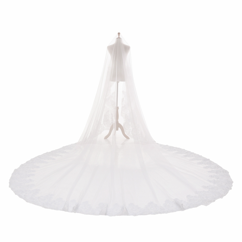 Lace Trimmed Wedding Veil (3 Meters)