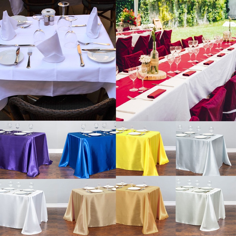 Rectangle Satin Tablecloth for Wedding