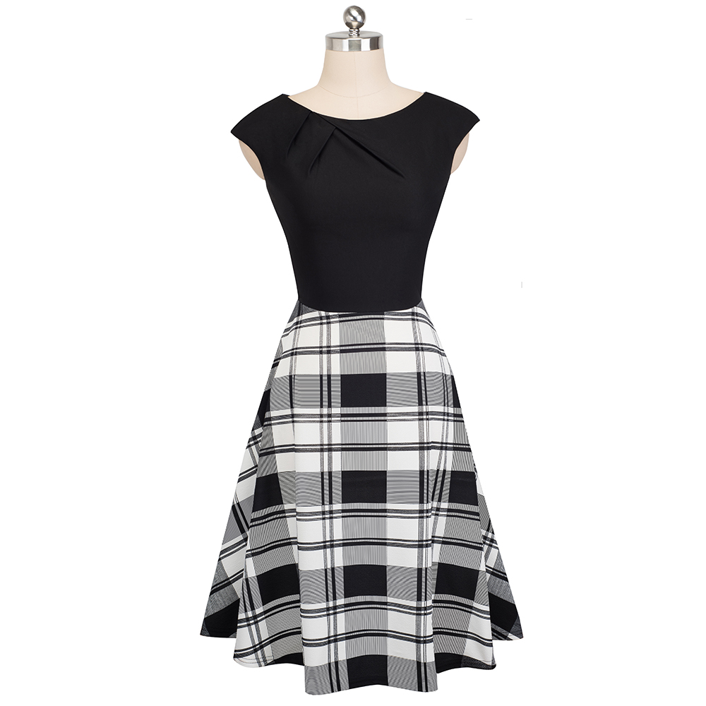 Women's Fashion O-Neck Swing Dress