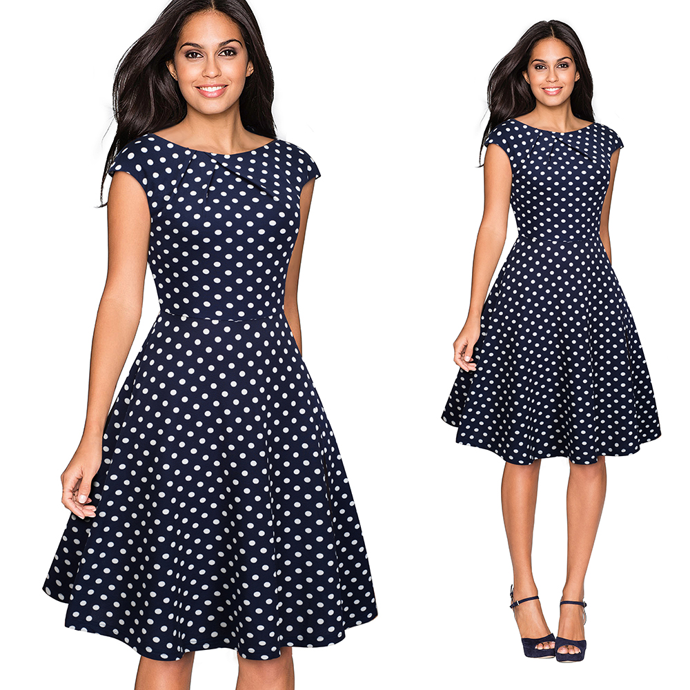 Women's Fashion O-Neck Swing Dress