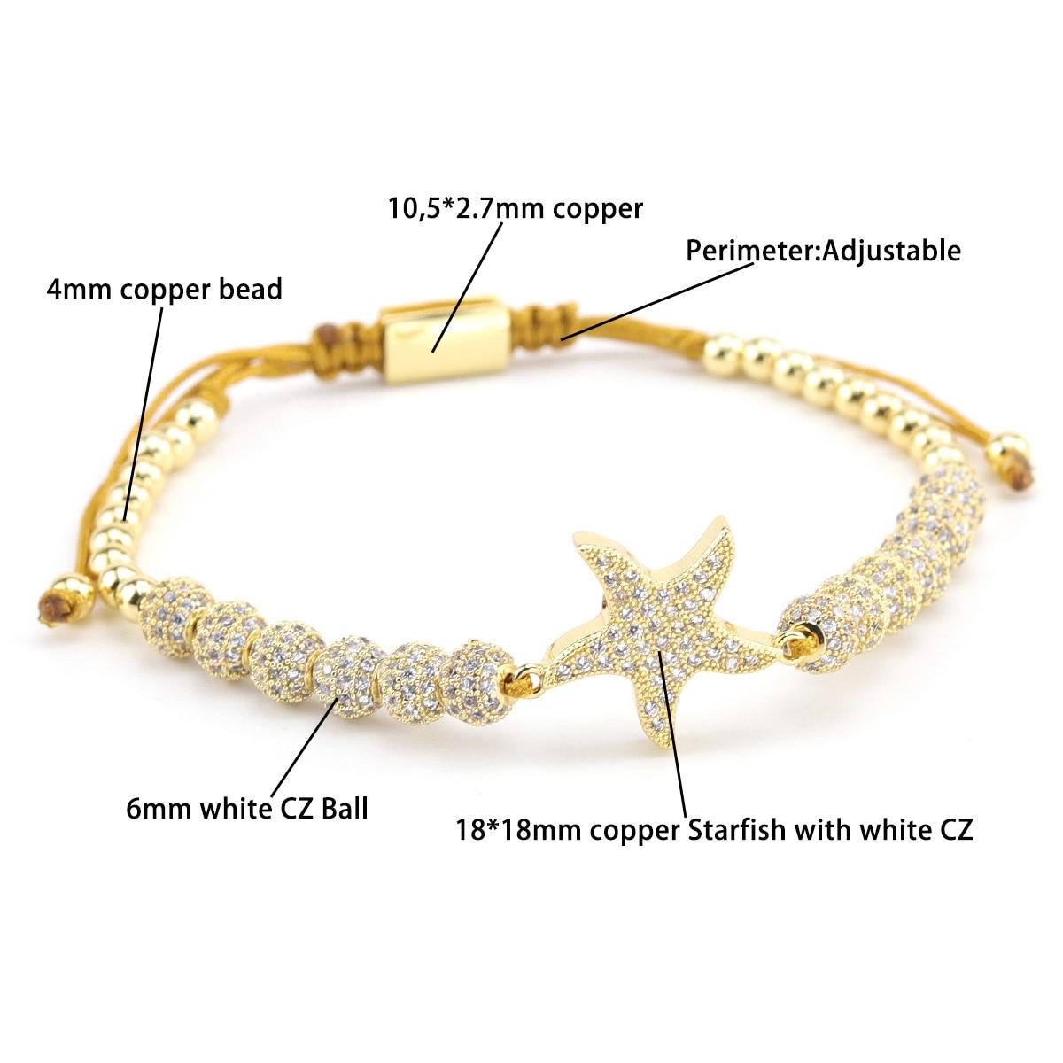 Luxury Jewelry Women's Bracelet in the Form of a Starfish