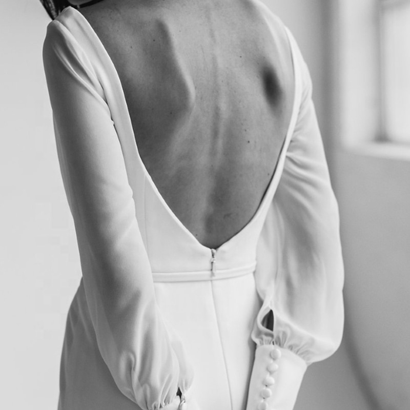 Women's Solid Satin Bridal Dress