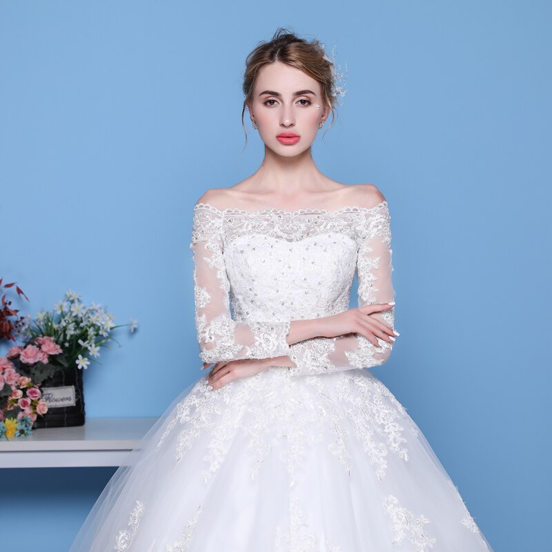 Vintage Long Sleeves Wedding Dress for Women