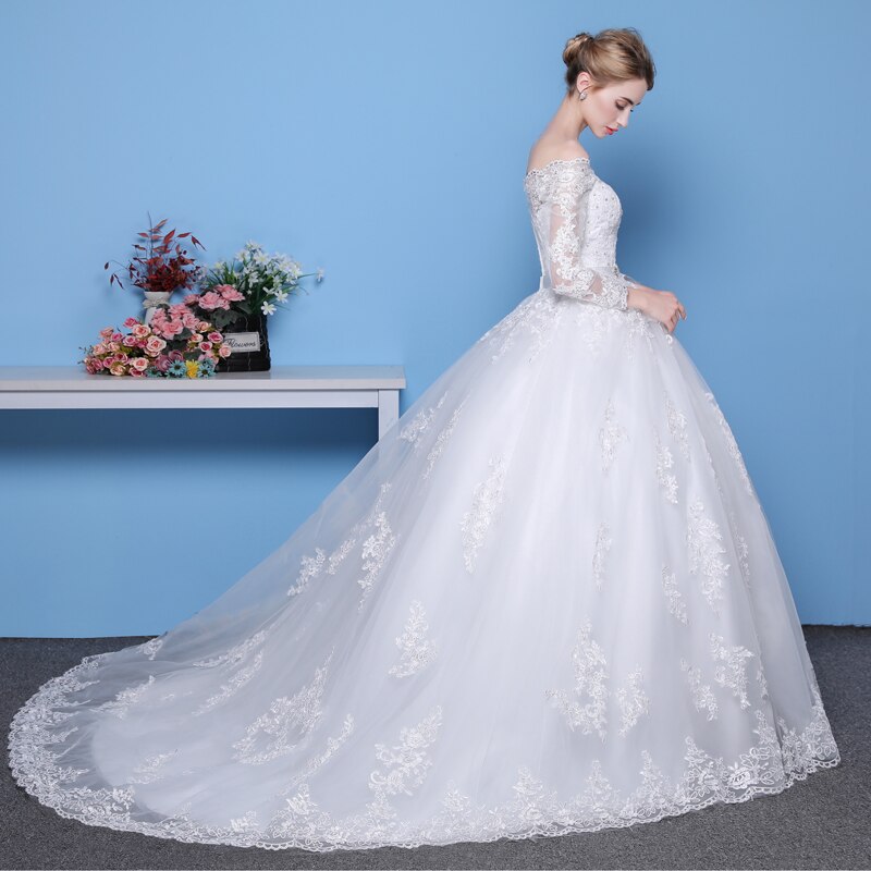 Vintage Long Sleeves Wedding Dress for Women