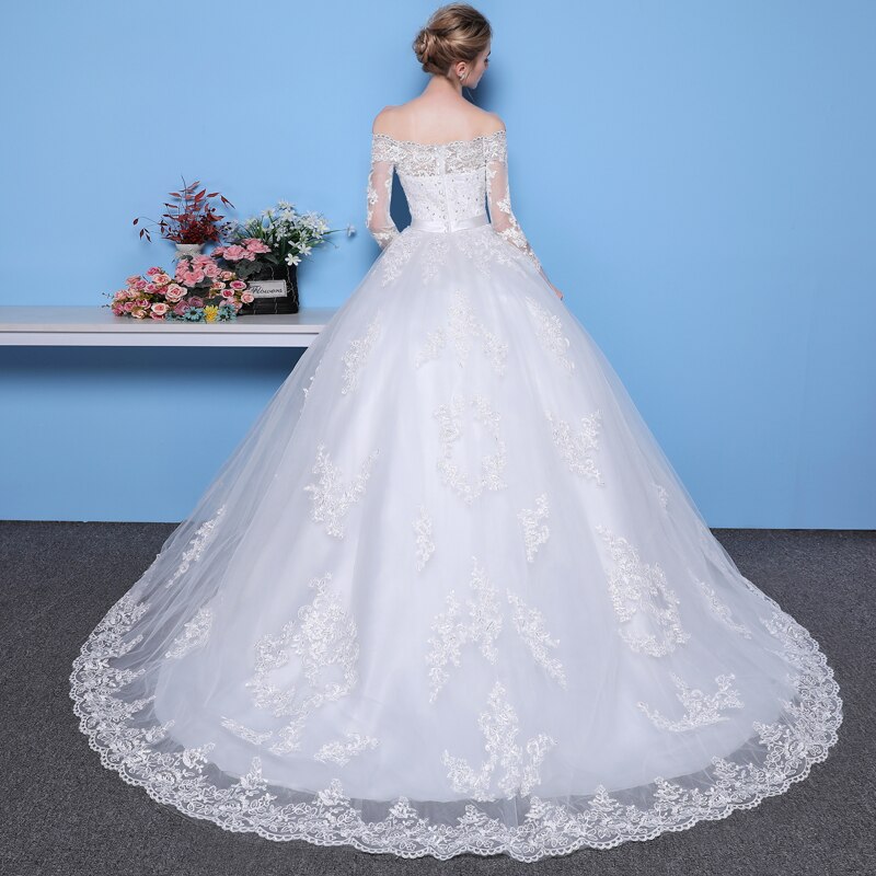 Vintage Long Sleeves Wedding Dress for Women
