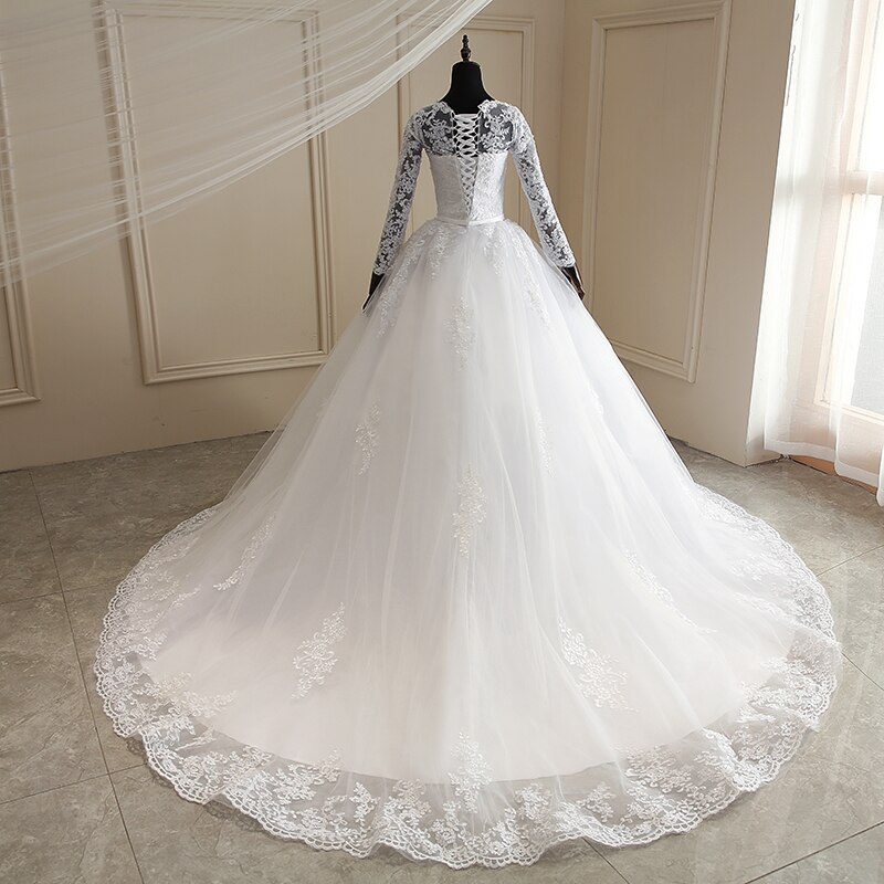 Retro Long Sleeves Wedding Dress for Women