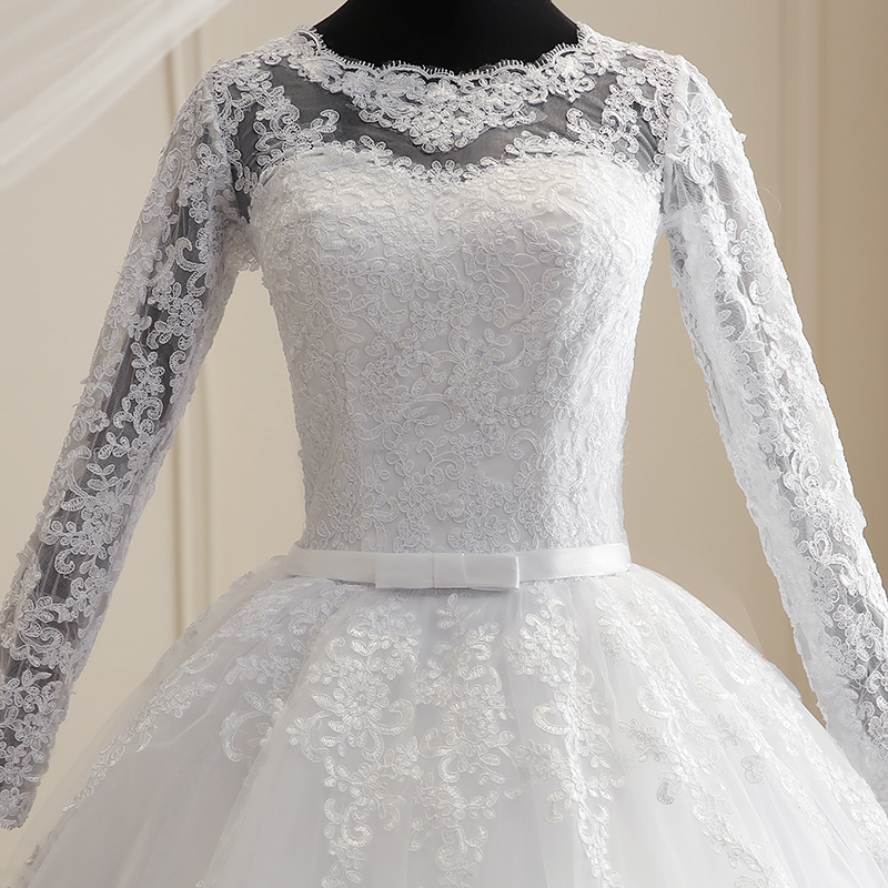 Retro Long Sleeves Wedding Dress for Women
