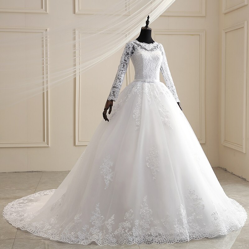 Retro Long Sleeves Wedding Dress for Women