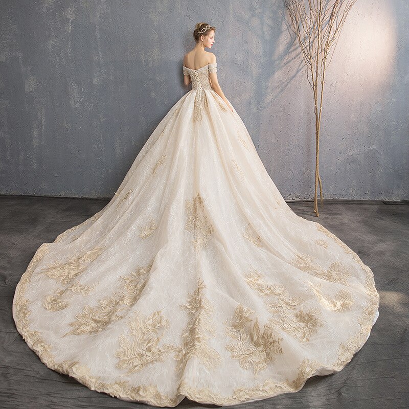 Elegant off Shoulders Wedding Dress for Women