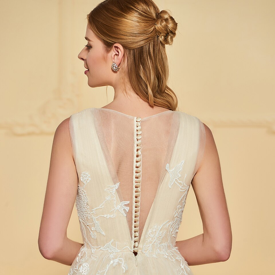 Women's Stylish Sleeveless Wedding Dress