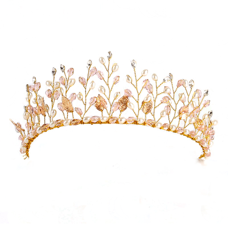 Golden Plants Wedding Tiara