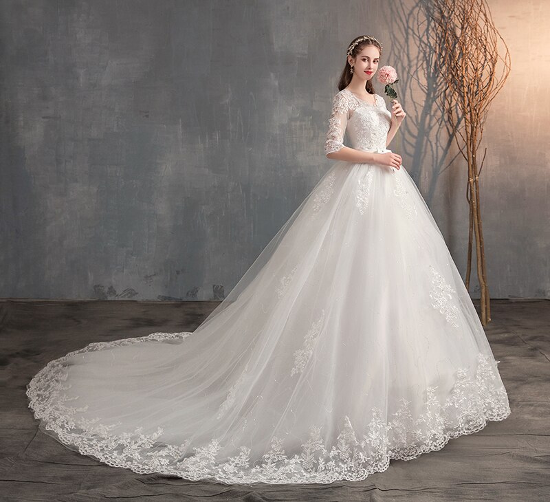 Long Lace Wedding Dress