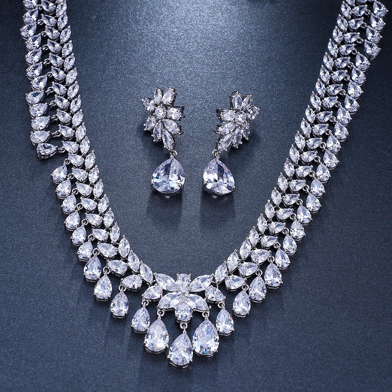 Luxury Cubic Zirconia Bridal Jewelry Set