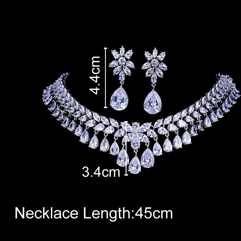 Luxury Cubic Zirconia Bridal Jewelry Set