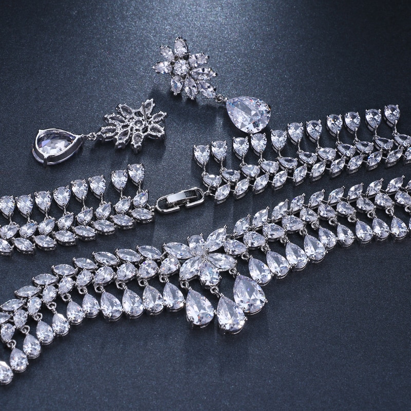 Luxury Cubic Zirconia Bridal Jewelry Set