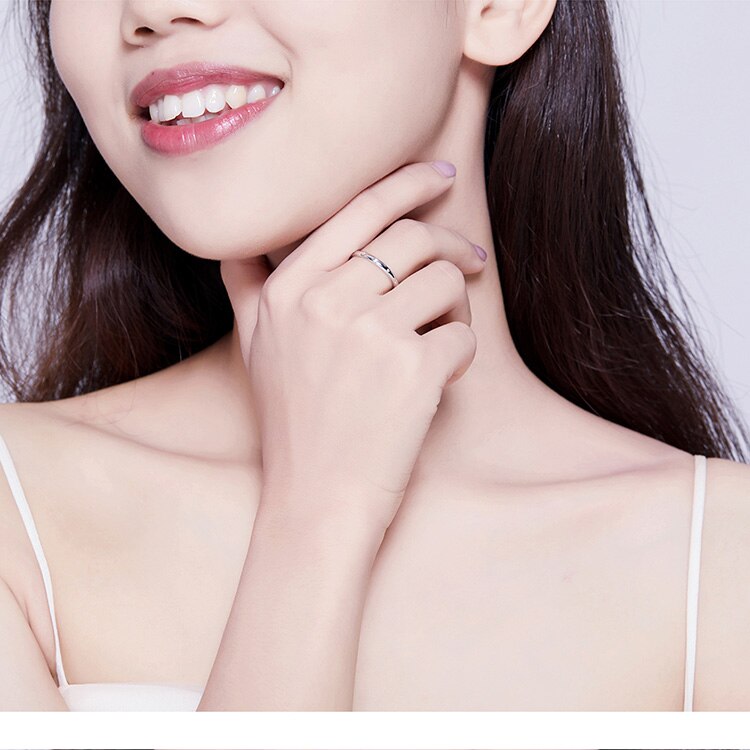 Women's Star Shaped Crystals 925 Sterling Silver Ring for Wedding