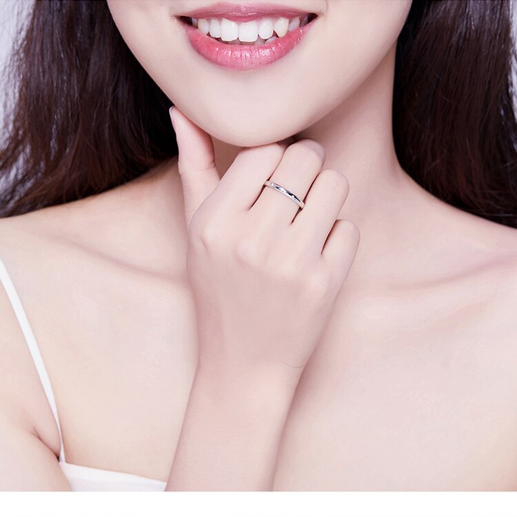 Women's Star Shaped Crystals 925 Sterling Silver Ring for Wedding