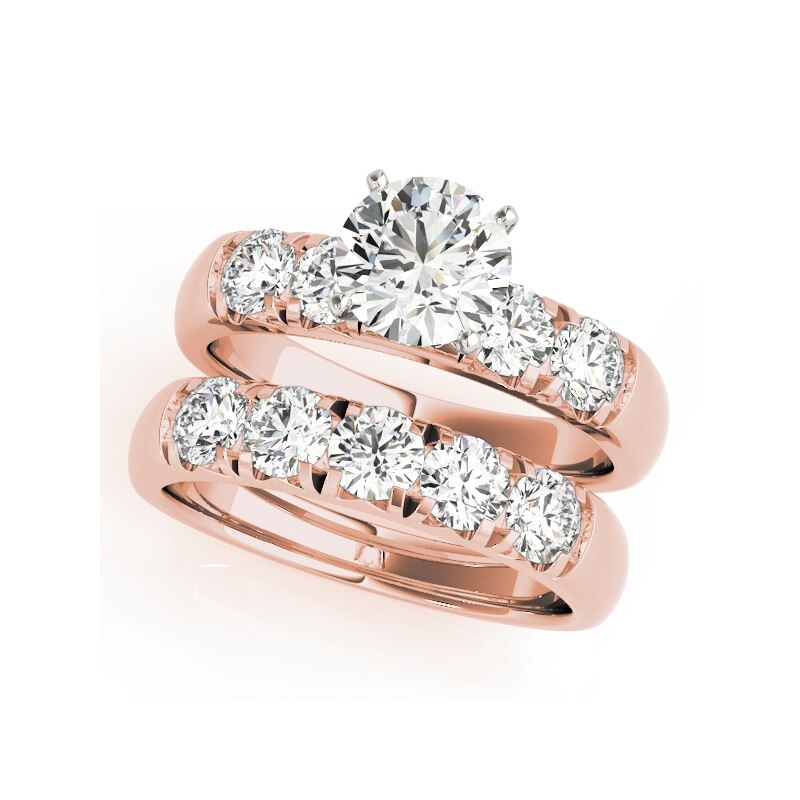 Fashion Solid Silver Wedding Rings Set