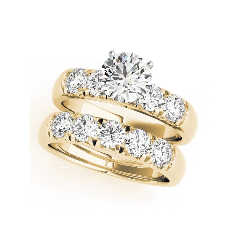 Fashion Solid Silver Wedding Rings Set