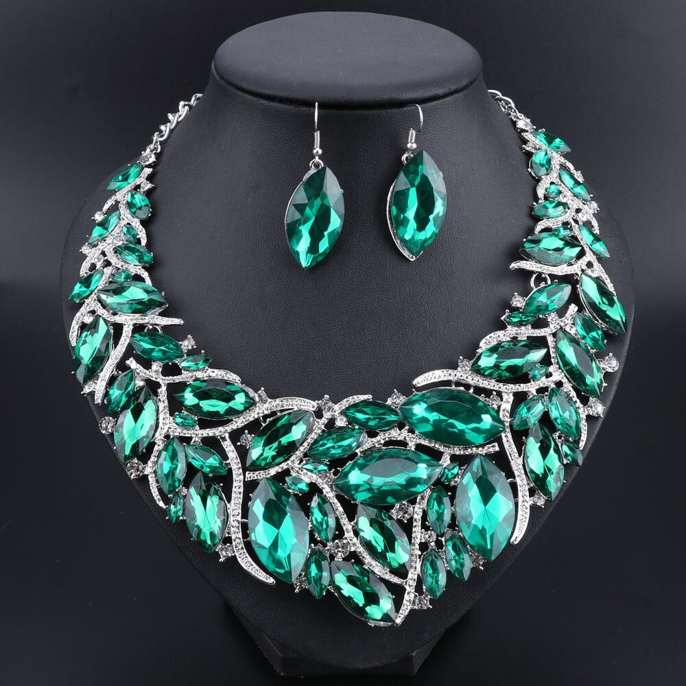 Bright Necklace and Earrings Sets for Brides