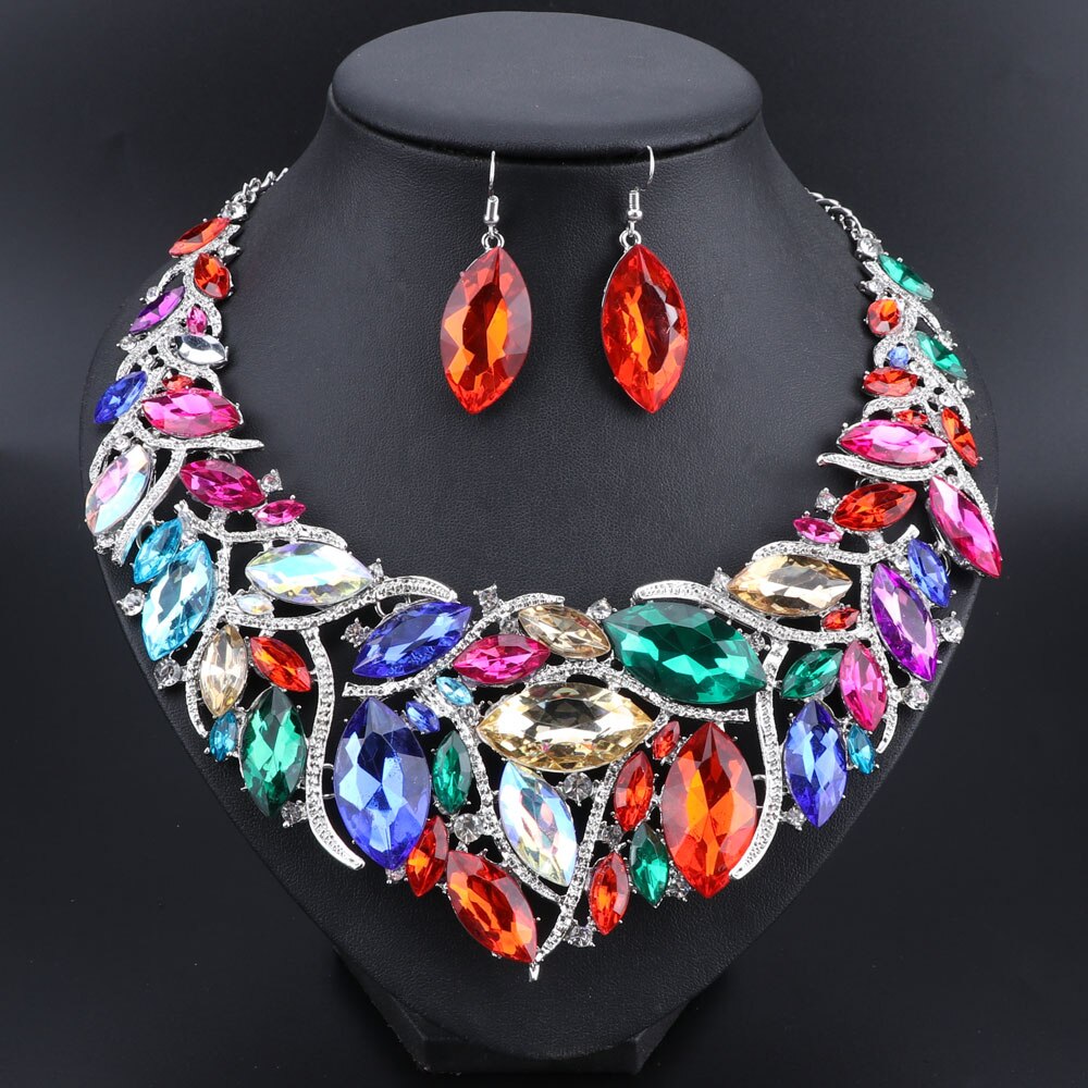 Bright Necklace and Earrings Sets for Brides
