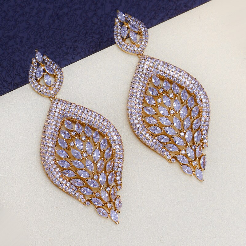Luxury Long Pendant Earrings for Brides