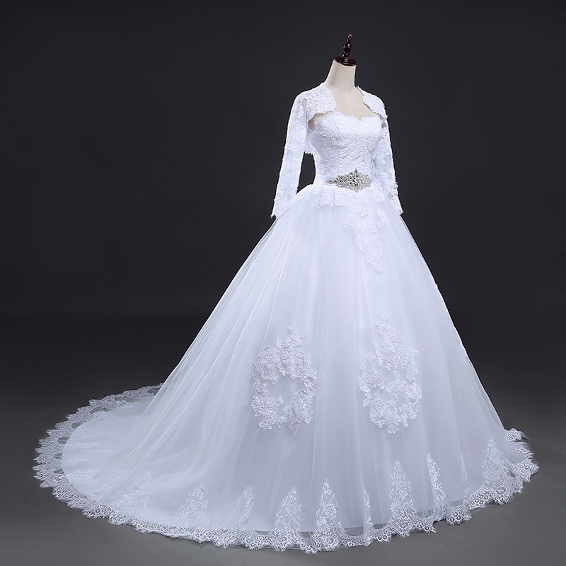 Long Sleeve Jacket and Wedding Dress for Women