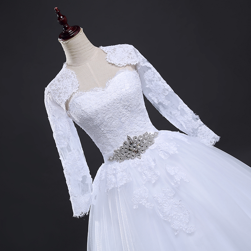 Long Sleeve Jacket and Wedding Dress for Women